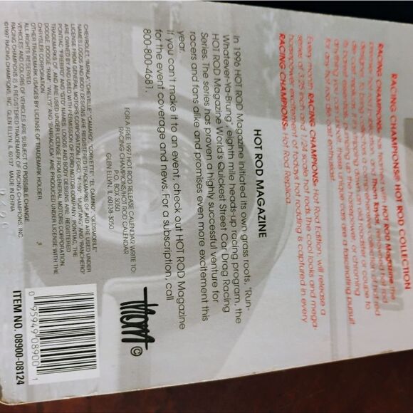 Racing Champions Red and Yellow Hot Rod Toy Car - Picture 2 of 4